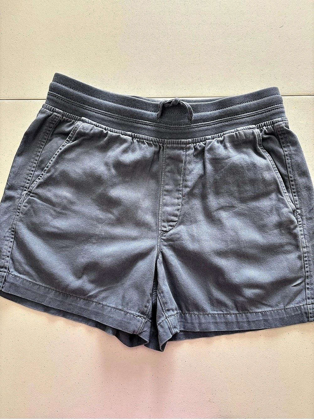 Orvis Women’s Pull-On Shorts Size Small Blue Cotton Lyocell Drawstring
